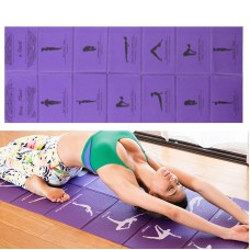 YM15C Portable Travel Thick Fold Yoga Pad Student Nnap Mat, Thickness: 5mm (Purple Print)