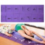 YM15C Portable Travel Thick Fold Yoga Pad Student NNAP MAT, Tjocklek: 5mm (Purple Print)