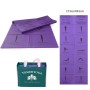 YM15C Portable Travel Thick Fold Yoga Pad Student NNAP MAT, Tjocklek: 5mm (Purple Print)