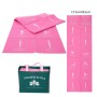 YM15C Portable Travel Thick Fold Yoga Pad Student Nnap Mat, Thickness: 5mm (Light Rose Red Print)