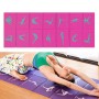 YM15C Tragbares Reisen Dicke Falten -Yoga -Pad -Student NNAP -Matte, Dicke: 8 mm (Rose Rotabdruck)