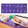 YM15C Portable Travel Thick Fold Yoga Pad Student NNAP MAT, Tjocklek: 8mm (Purple Print)