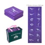 YM15C Portable Travel Thick Fold Yoga Pad Student Nnap Mat, Thickness: 8mm (Purple Print)