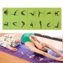 YM15C Portable Travel Thick Fold Yoga Pad Student NNAP MAT, Tjocklek: 8mm (gräsgrönt tryck)