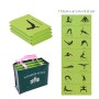 YM15C Portable Travel Thick Fold Yoga Pad Student Nnap Mat, Thickness: 8mm (Grass Green Print)