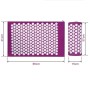 TPE + Sponge Acupuncture Acupoint Doule Relief acupuncture Massage Pad Yoga Mat + Pillow Set (Purple)