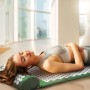 TPE + Sponge Acupuncture Acupoint Doule Relief acupuncture Massage Pad Yoga Mat + Pillow Set (Purple)