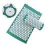 TPE + Sponge Acupuncture Acupoint Pain Relief Acupuncture Massage Pad Yoga Mat + ბალიშის ნაკრები (მწვანე)