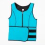 Neoprene Corset Yoga Vest Sweat Suit Postpartum Belly Belt, Size:M(Sky Blue)