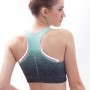 High Stretch Breathable Fitness Women Padded Sports Bra, Size:S(Green)