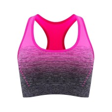 High Stretch Breathable Fitness Women Padded Sports Bra, Size:S(Rose Red)