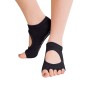 Jeden pár otevřených prstů Otevřené špičky Anti -Slip Sports Female Yoga Socks, Velikost: 34 - 39 (EUR) (černá)