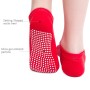 One Pair Open Toe Open Instep Anti-slip Sports Female Yoga Socks, Size: 34 - 39 (EUR)(Red)