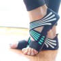 1 pari liukastumisen vastaista joogasukat Toess Pilates-sukat balettijooga Pilates Barre -kengät naisille, 225-230 mm jalan pituus (vihreä)