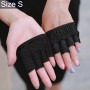 Guantes de yoga de medio dedo Guantes de gimnasia deportivos antideslizantes Protector de palma de gimnasia, tamaño: S, circunferencia de la palma: 17.5 cm (negro)