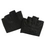 Guantes de yoga de medio dedo Guantes de gimnasia deportivos antideslizantes Protector de palma de gimnasia, tamaño: S, circunferencia de la palma: 17.5 cm (negro)