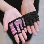 Guantes de yoga de medio dedo Guantes de gimnasia deportivos antideslizantes Protector de palma de gimnasia, tamaño: S, circunferencia de la palma: 17.5 cm (negro)