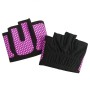 Half Finger Yoga Gloves Anti-skid Sports Gym Palm Protector, Size: M, Palm Circumference: 18cm(Rose Red)