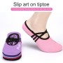 1 coppia Sports Yoga Socks Slipper per donne Anti Slip Lady Bandage Pilates Bandage (Dark Purple)