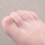 Summer Ladies Hollow Breattable Silicone Non-Slip Five-Finger Boat Socks Yoga Socks, Size: One Size (Black)