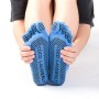 Un par, color sólido de color no deslizante, calcetines de yoga absorbentes de los pies divididos para mujeres, tamaño: un tamaño (azul)