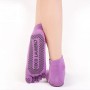 A Pair, Solid Color Non-slip Sweat-absorbent Yoga Socks Split Toe Socks for Women, Size:One Size(Open Toe Purple)