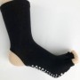 Mittelschwerer Schweiß-absorbierender atmungsaktivem, exponierten Heeled Toe Yoga Socke für Frauen, Größe: Einen Größe (35-40 Yards) (schwarz)