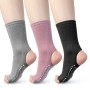 Mid-tube Sweat-absorbent Breathable Exposed Heeled Toe Yoga Sock for Women, Size:One Size (35-40 Yards)(Black)