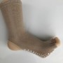 Mittelschwerer Schweiß-absorbierender atmungsaktiver exponierter Heeled Toe Yoga Sock für Frauen, Größe: Einen Größe (35-40 Yards) (Khaki)