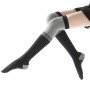 Mesdames sur les chaussettes de yoga au genou Winter Warm non glipt Dance Five-doigts chaussettes, taille: taille libre (noir rayé)