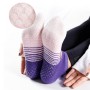 Stripe Non-Slip Yoga Socks Cotton Thicked Professional Yoga Socks (Purple)