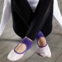 Stripe Non-Slip Yoga Socks Cotton Thicked Professional Yoga Socks (Purple)