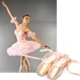 Ballet Lace Pointe Shoes Professional Flat Dance Shoes, velikost: 31 (červená)