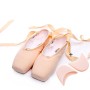 Chaussures de ponte en dentelle de ballet Chaussures de danse plates professionnelles, taille: 32 (toile + cas silicone)