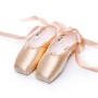 Ballet Lace Pointe Shoes Professional Flat Dance Shoes, Size: 34(Satin Nude)