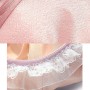 Crystal Satin Flower Decoration Dance Shoes Soft Sole Ballet Shoes Practice Dance Shoes For Children, Size: 24(Pink with Diamond)