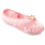 Kristall Satin Blumendekoration Tanzschuhe weicher Sohle Ballettschuhe Übungen Tanzschuhe für Kinder, Größe: 24 (rosa Bowblume)