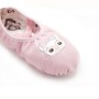 Crystal Satin Flower Decoration Dance Shoes Soft Sole Ballet Shoes Practice Dance Shoes for Children, Size: 24 (Pu Pink Cat)