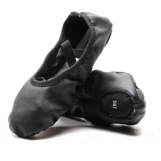 Crystal Satin Flower Decoration Chaussures Danse Soft Sole Ballet Shoes Practice Chaussures de danse pour les enfants, taille: 24 (PU Black)