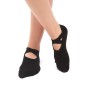 One Pair Ladies Cross Strap Version Edging Backless Yoga Socks Non-slip Boat Socks, Size:One Size(Black)