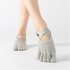 Chaussettes Terry à cinq doigts en coton épaissis de chaussettes de yoga chaudes et non glissées