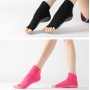 3 Paar Open-Toe-Yoga-Socken Innensport-Nicht-Schlupf-Fünf-Finger-Tanzsocken, Größe: Einen Größe (reine Farbe Deep Purple)