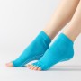 3 Pair Open-Toe Yoga Socks Indoor Sports Non-Slip Five-Finger Dance Socks, Size: One Size(Pure Color Sky Blue)