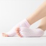 3 Pair Open-Toe Yoga Socks Indoor Sports Non-Slip Five-Finger Dance Socks, Size: One Size(Pure Color Light Pink)