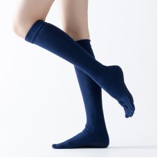 Medium Yoga Socken warme Fünffinger-Socken Nicht-Schlupf-Stapelsocken, Größe: Einen Größe (Royal Blue)