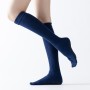 Chaussettes de yoga moyennes chaussettes à cinq doigts chaussettes de piles non glissantes, taille: une taille (bleu royal)