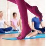 Chaussettes de yoga moyennes chaussettes à cinq doigts chaussettes de piles non glissantes, taille: une taille (bleu royal)