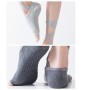 Chaussettes à cinq doigts de yoga chaussettes de danse à lacets à bout ouvert Pénélières non glissées chaussettes, taille: une taille (noire)