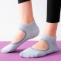 3 Pairs Backless Non-Slip Yoga Dance Socks Gym Indoor Floor Sports Socks, Size: 35-42(Purple)