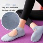 3 Pairs Backless Non-Slip Yoga Dance Socks Gym Indoor Floor Sports Socks, Size: 35-42(Purple)